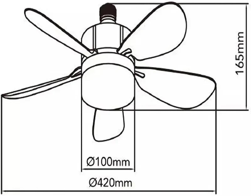 Ventilatore Soffitto con Luce e Timer