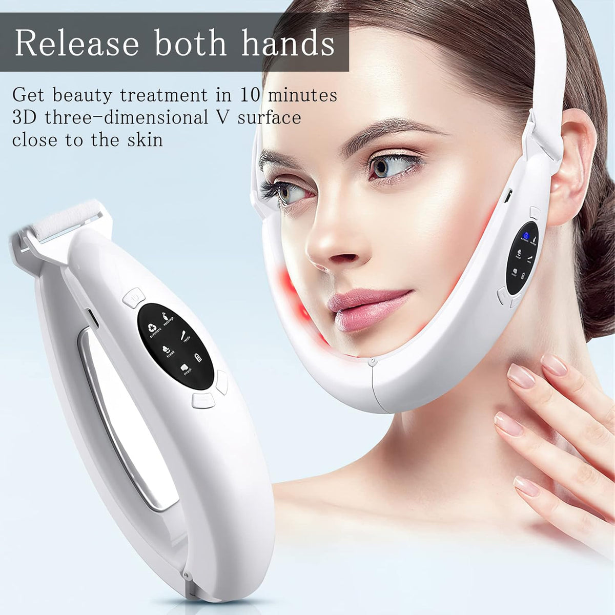 Maschera Lifting Viso EMS con Luce LED